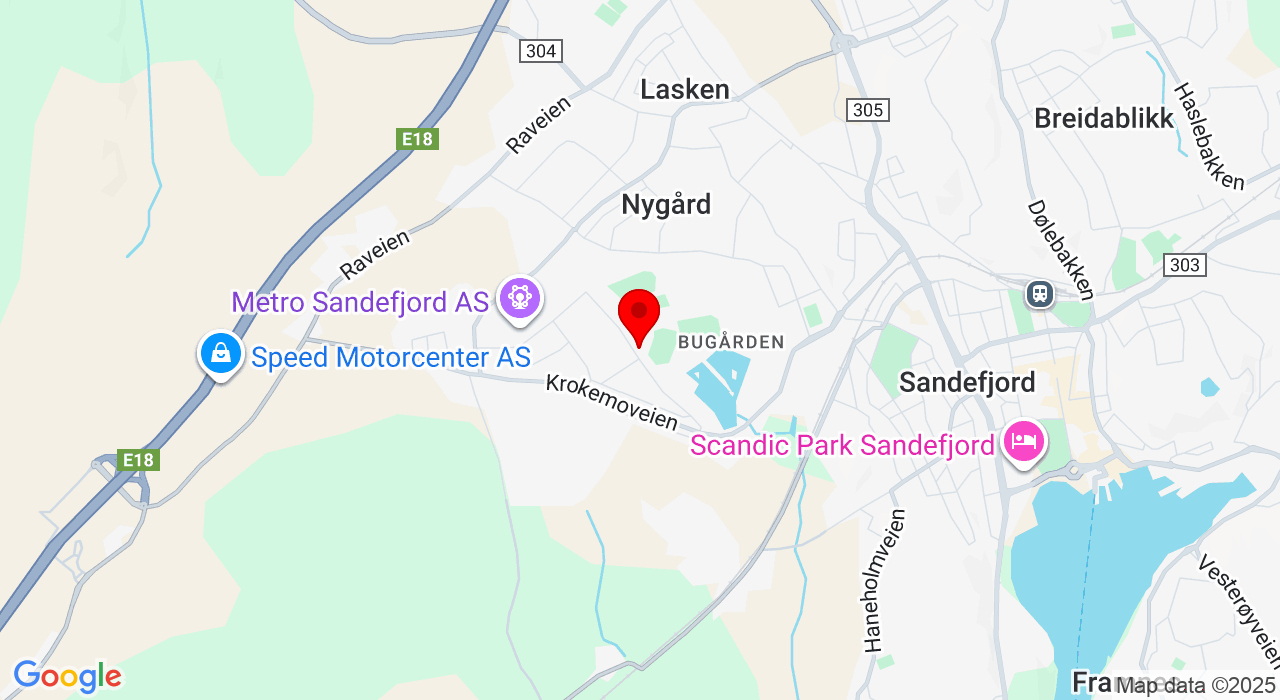 Google Map of https://www.google.com/maps/place/Bugårdshallen , sportsveien,3224+Sandefjord