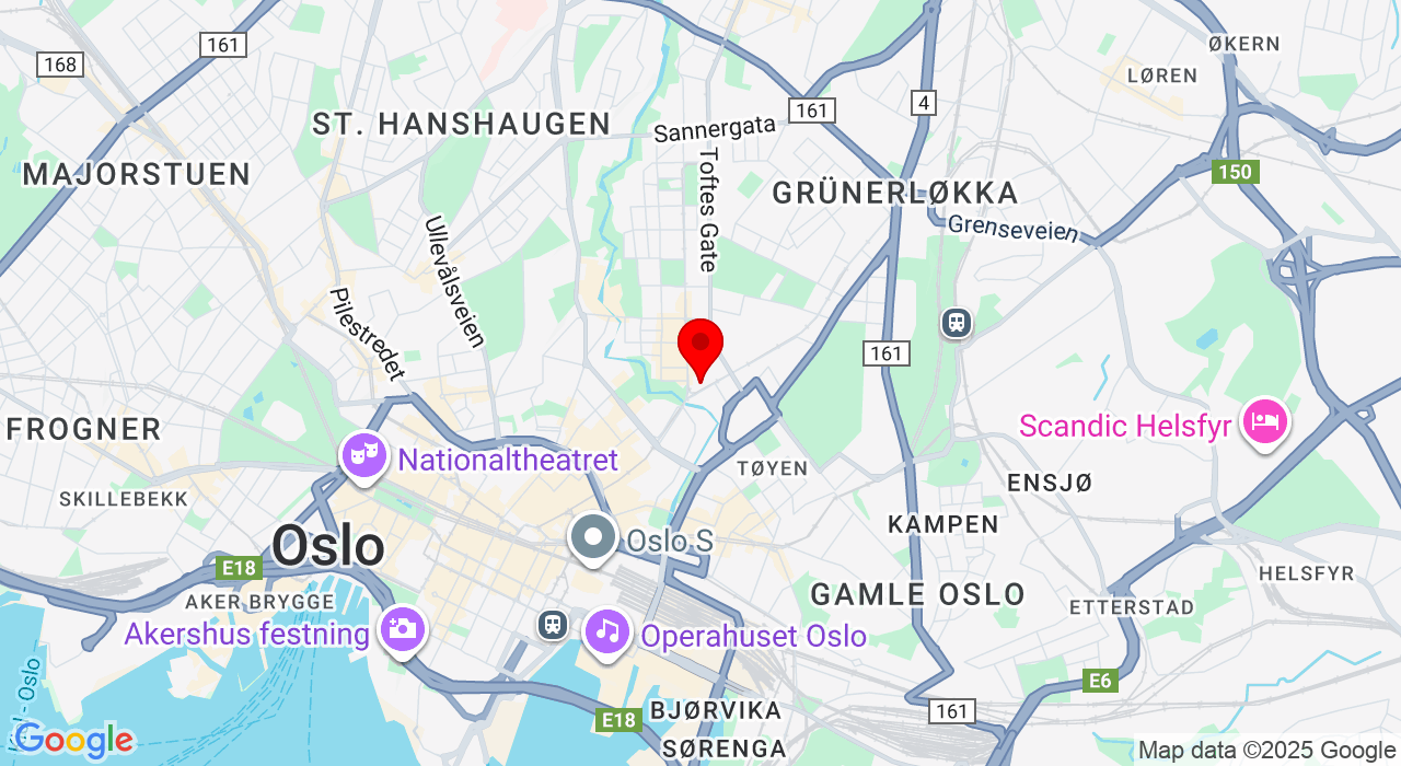 Google Map of https://www.google.com/maps/place/Trondheimsveien 1,Oslo