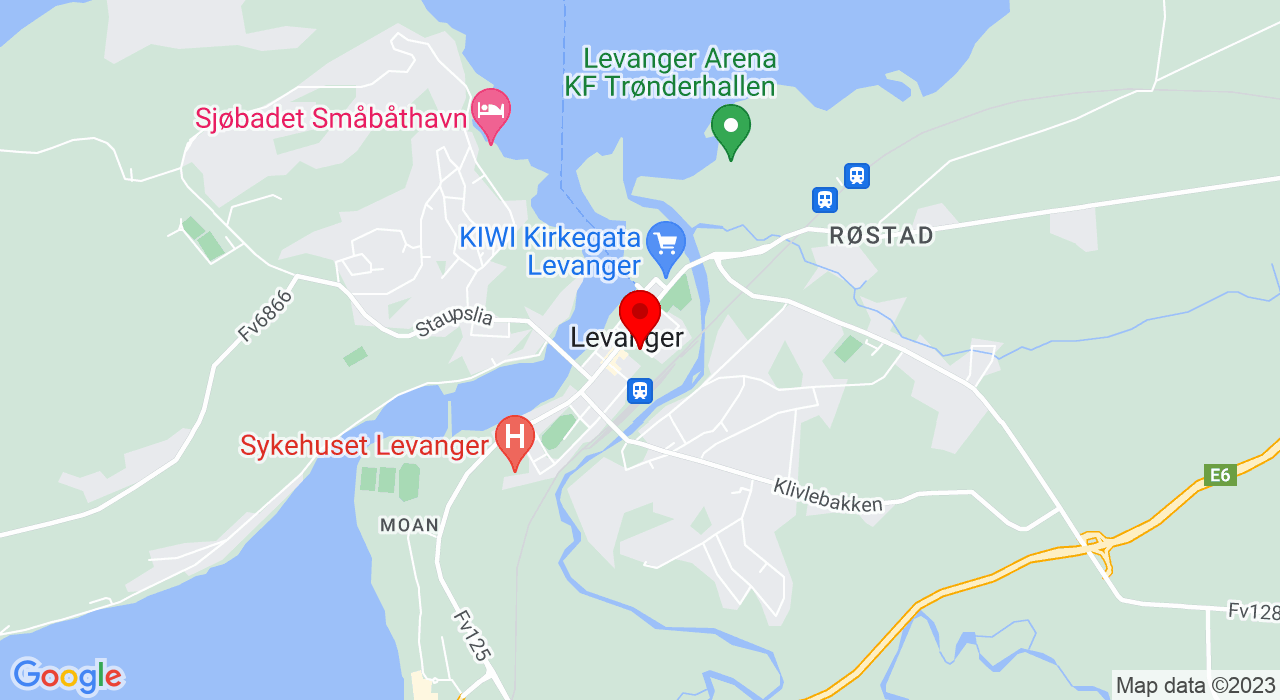 Google Map of Trønderhalen,Levanger