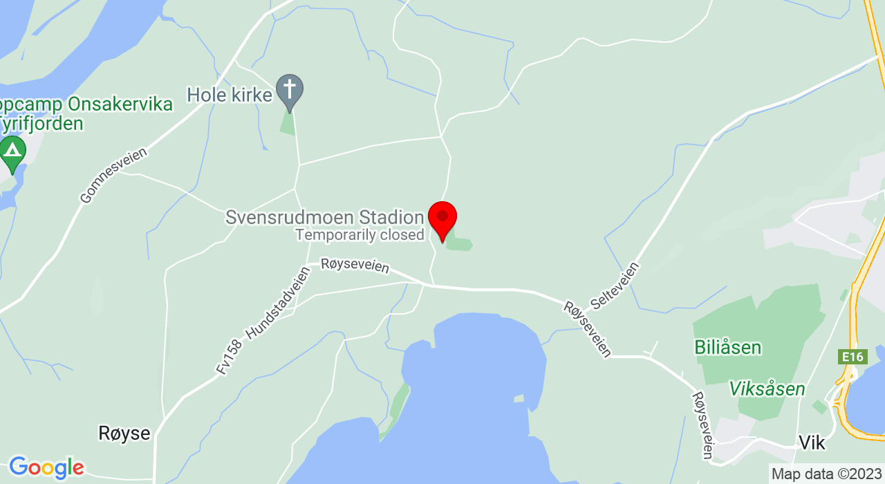 Google Map of https://www.google.com/maps/place/Svendsrudmoen Stadion,3530+RØYSE