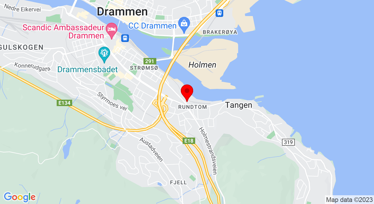 Google Map of https://www.google.com/maps/place/Klatreverket, Tollbugata 115,3041+DRAMMEN