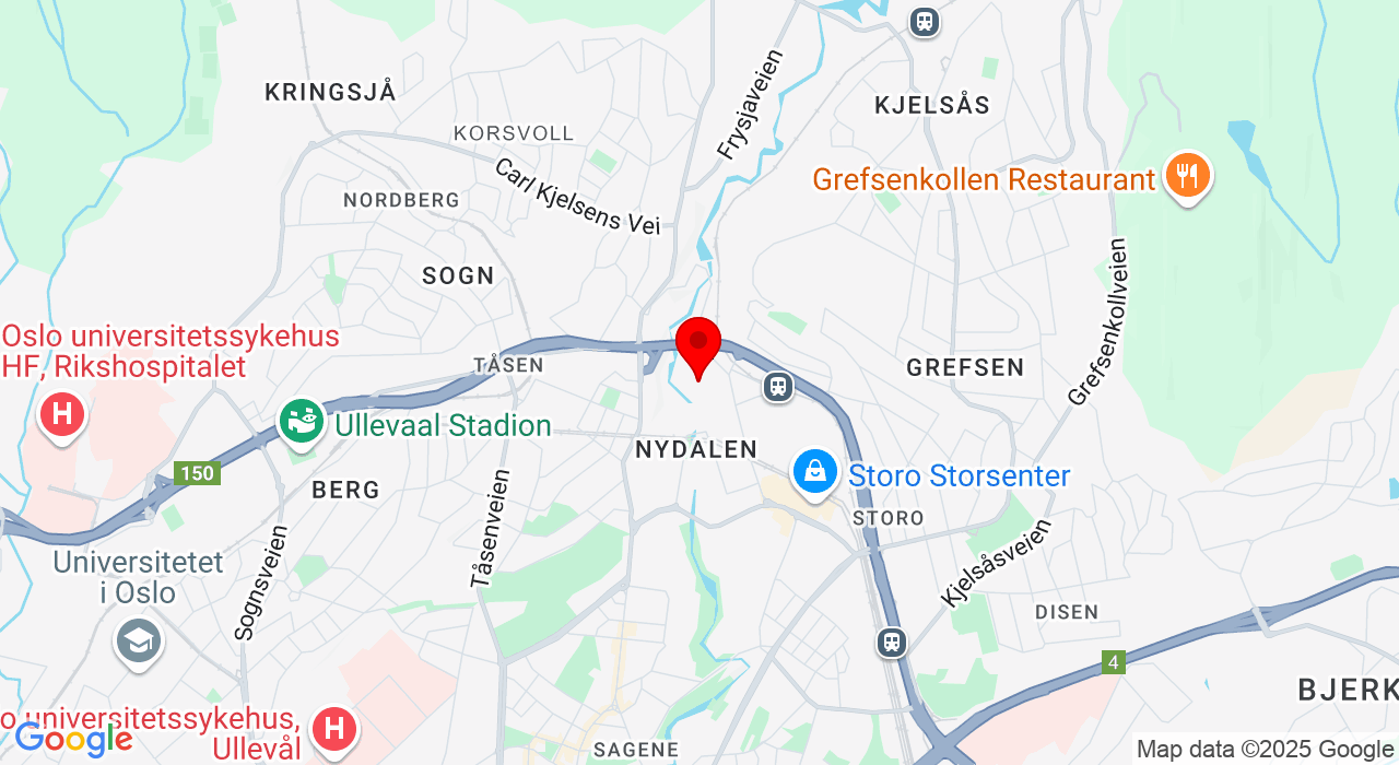 Google Map of https://www.google.com/maps/place/Gullhaug torg, 5 etg,0484+Oslo
