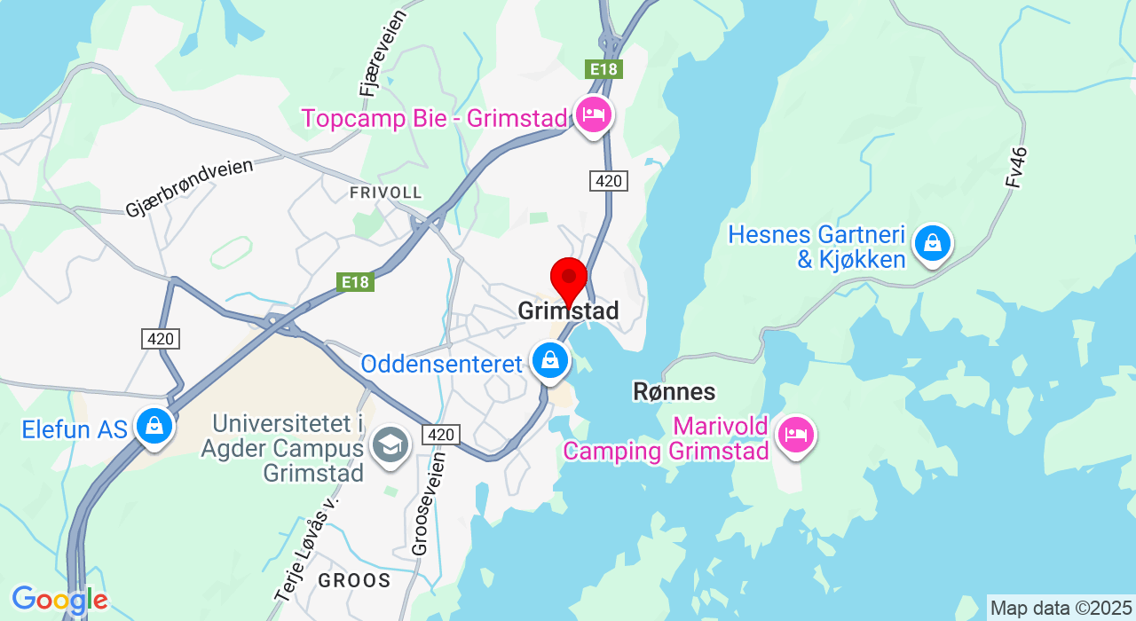 Google Map of https://www.google.com/maps/place/Bringværsveien 14,4885+Grimstad