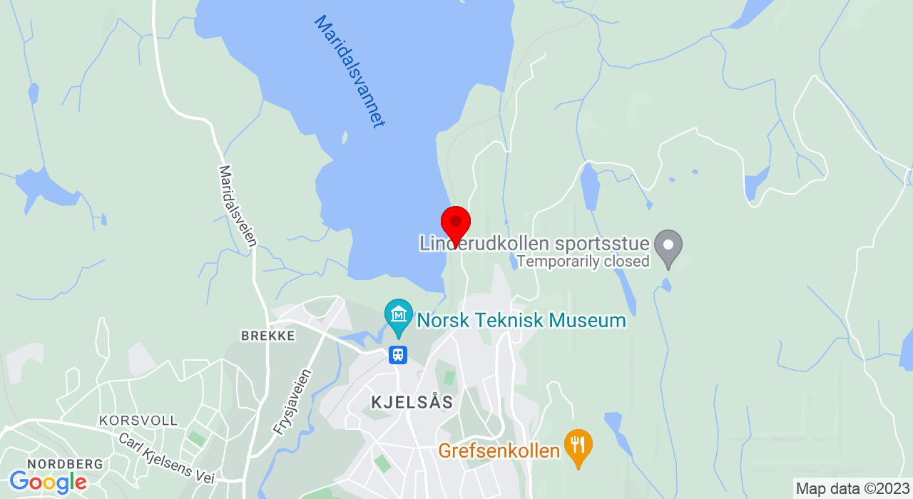 Google Map of https://www.google.com/maps/place/utfartsparkeringsplassen rett før Oslo kommunes vannbehandlingsanlegg. (Myrerveien),0494+OSLO