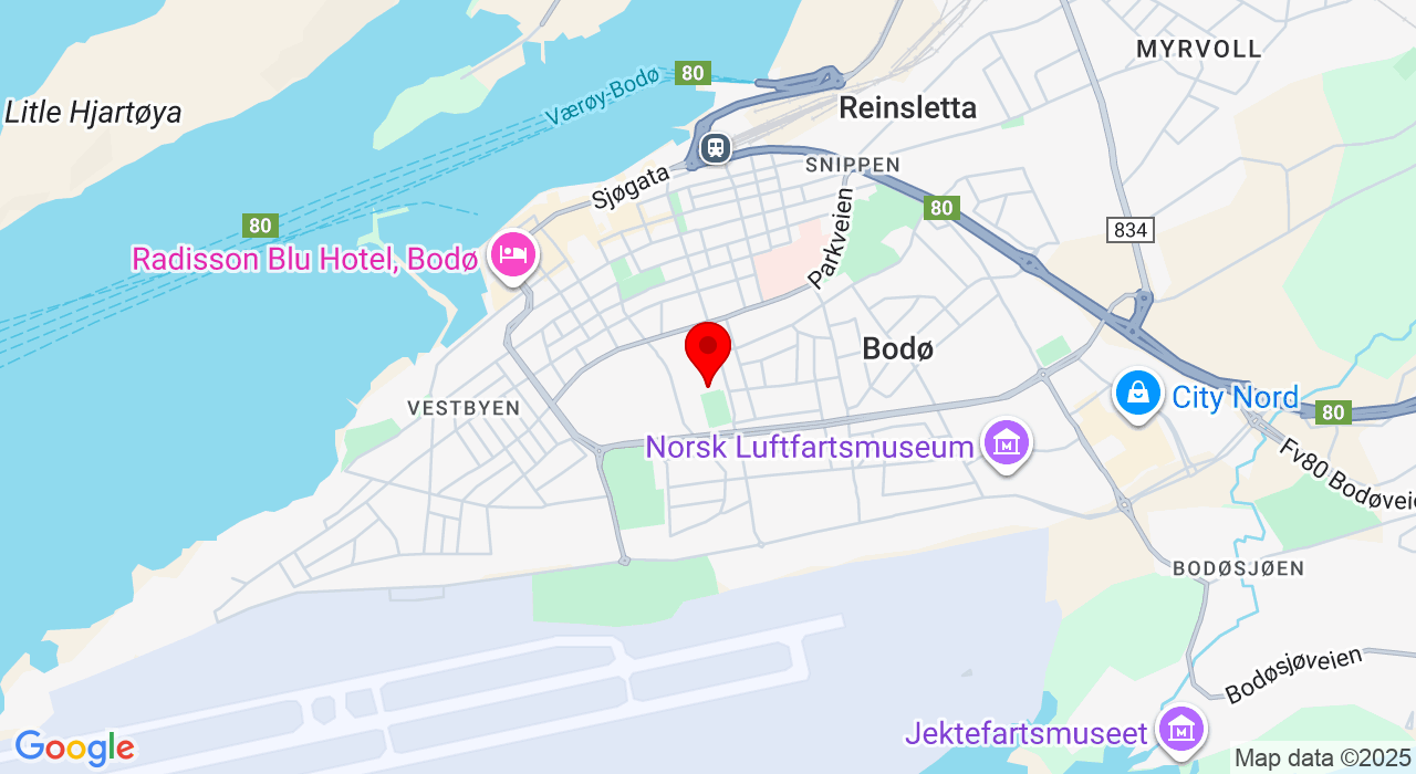 Google Map of https://www.google.com/maps/place/Bodø, Bankgata Flerbrukshall