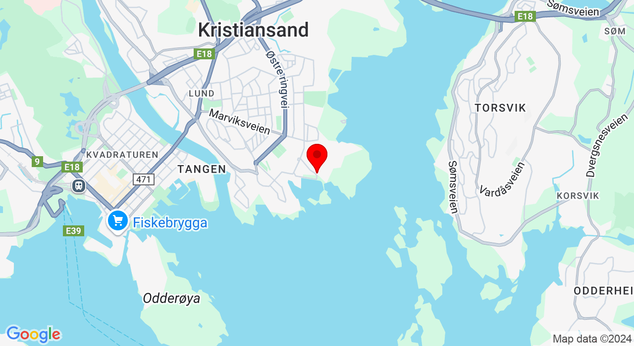Google Map of https://www.google.com/maps/place/Roligheden/ Marvika,Kristiansand